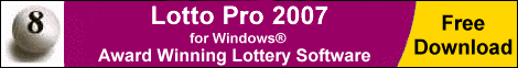 Lotto Pro 2007 Award Winning Lottery Software